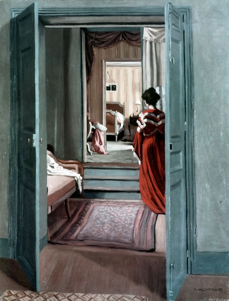 Félix Vallotton, Intérieur avec femme en rouge de dos, 1903, huile sur toile, 93 x 71 cm, Zurich, Kunsthaus Zürich, legs Hans Naef © Kunsthaus Zurich 2013 / droits réservés 